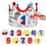 anakanak-coronas-números-intercambiables-superhéroes-para-pintar-cumpleaños-niños
