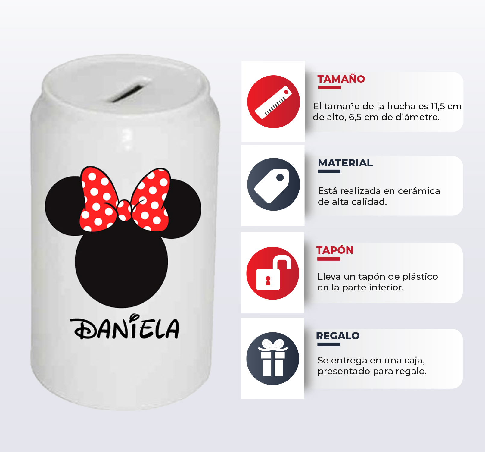 infografia-Hucha-cerámica-personalizada-minnie-mouse-ahorros-AnakAnak