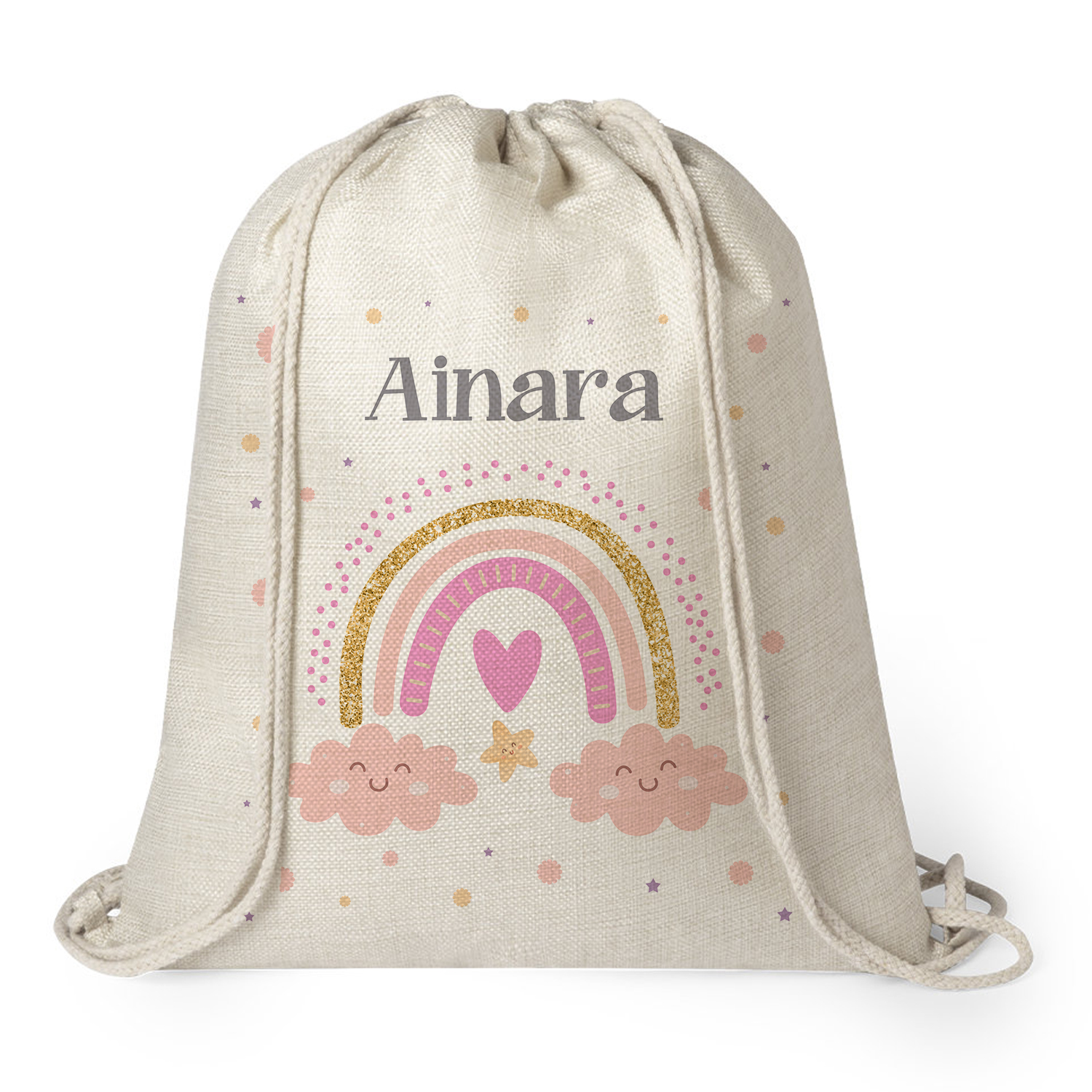 Mochila-de-cuerdas-personalizada-arcoiris-rosa-con-nombre-nina