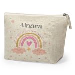Neceser-personalizado-con-nombre-arcoiris-rosa-ninas-Anak-Anak