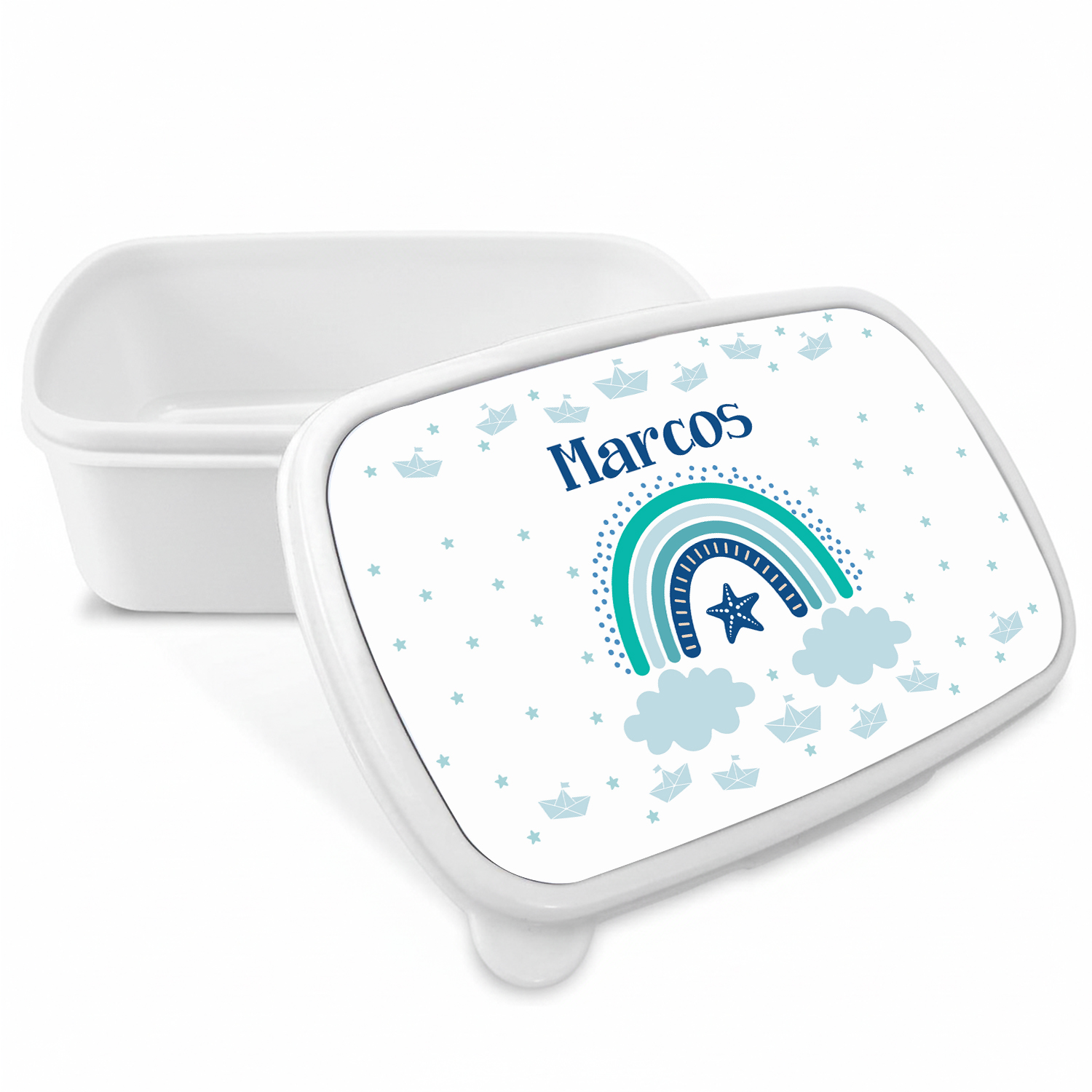 fiambrera-personalizada-arcoiris-azul-nino-con-nombre