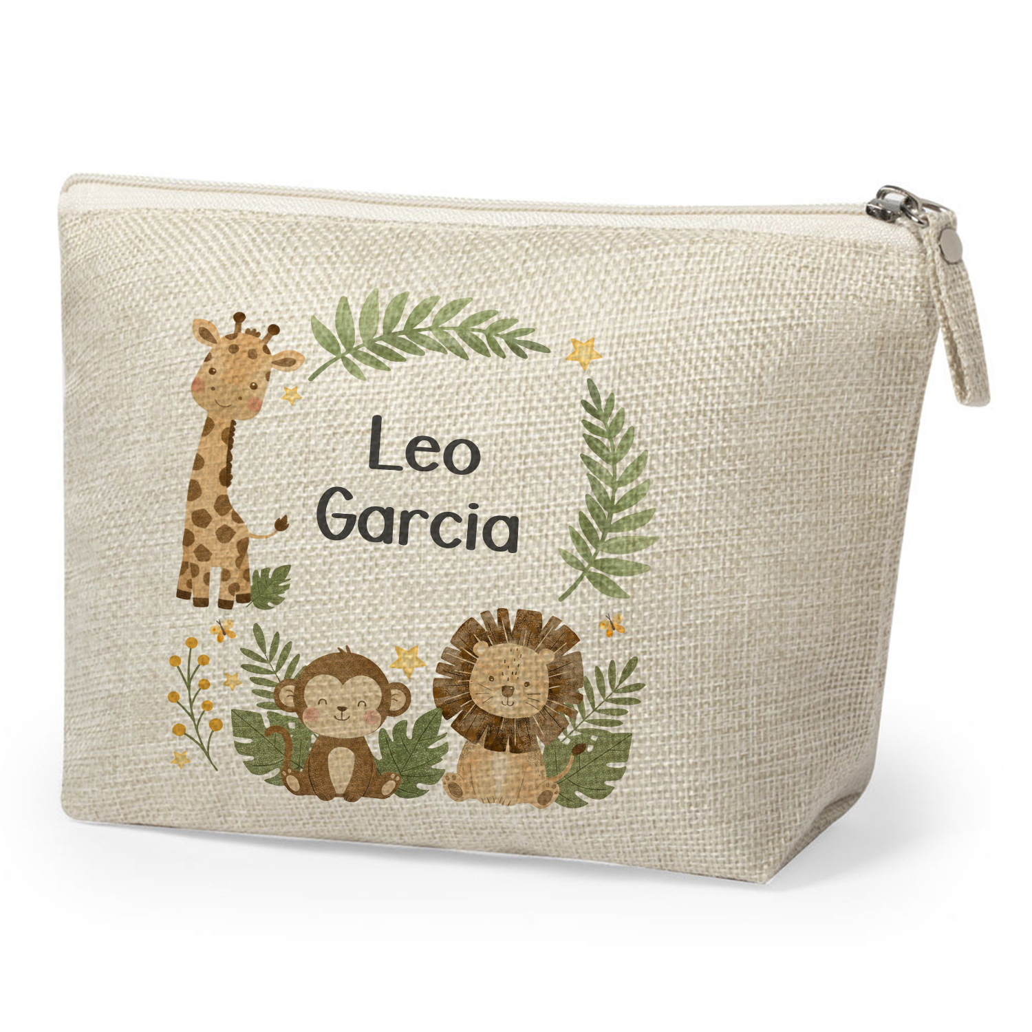 Neceser-personalizado-con-nombre-animales-de-la-selva-ninos-escuela-Anak-Anak
