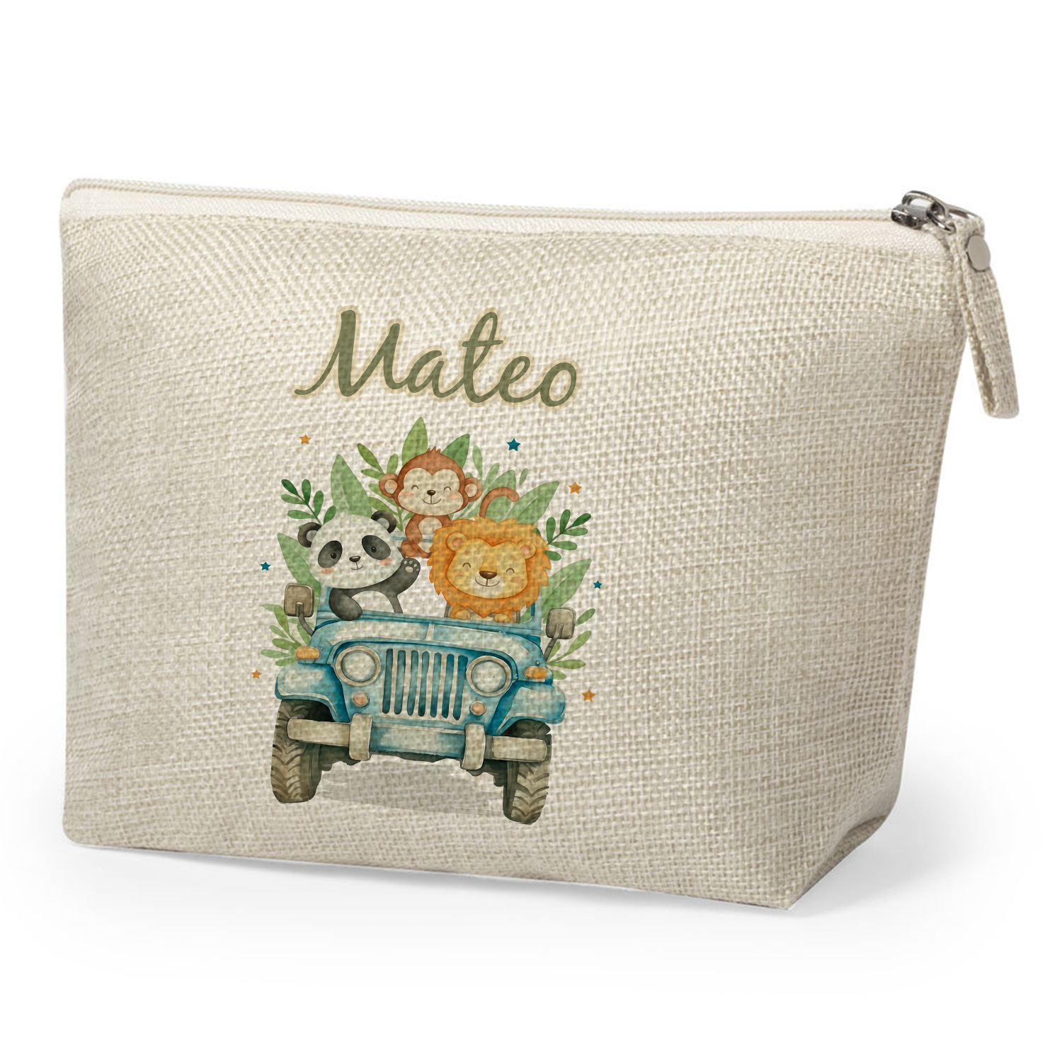 Neceser-personalizado-con-nombre-safari-aventura-ninos-escuela-Anak-Anak