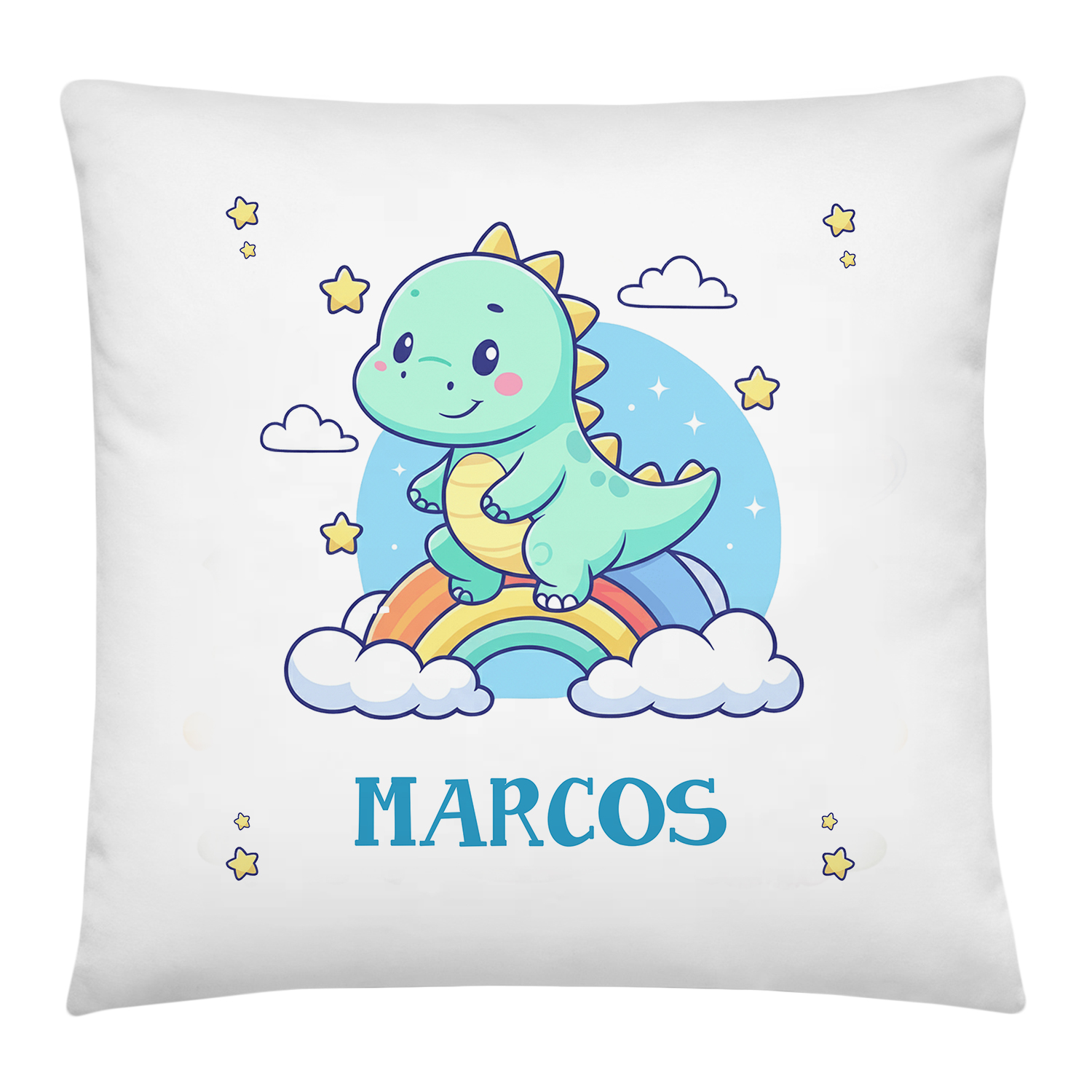 Cojin-infantil-personalizado-con-nombre-dinosaurio