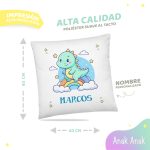 Cojin-infantil-personalizado-con-nombre-dinosaurio