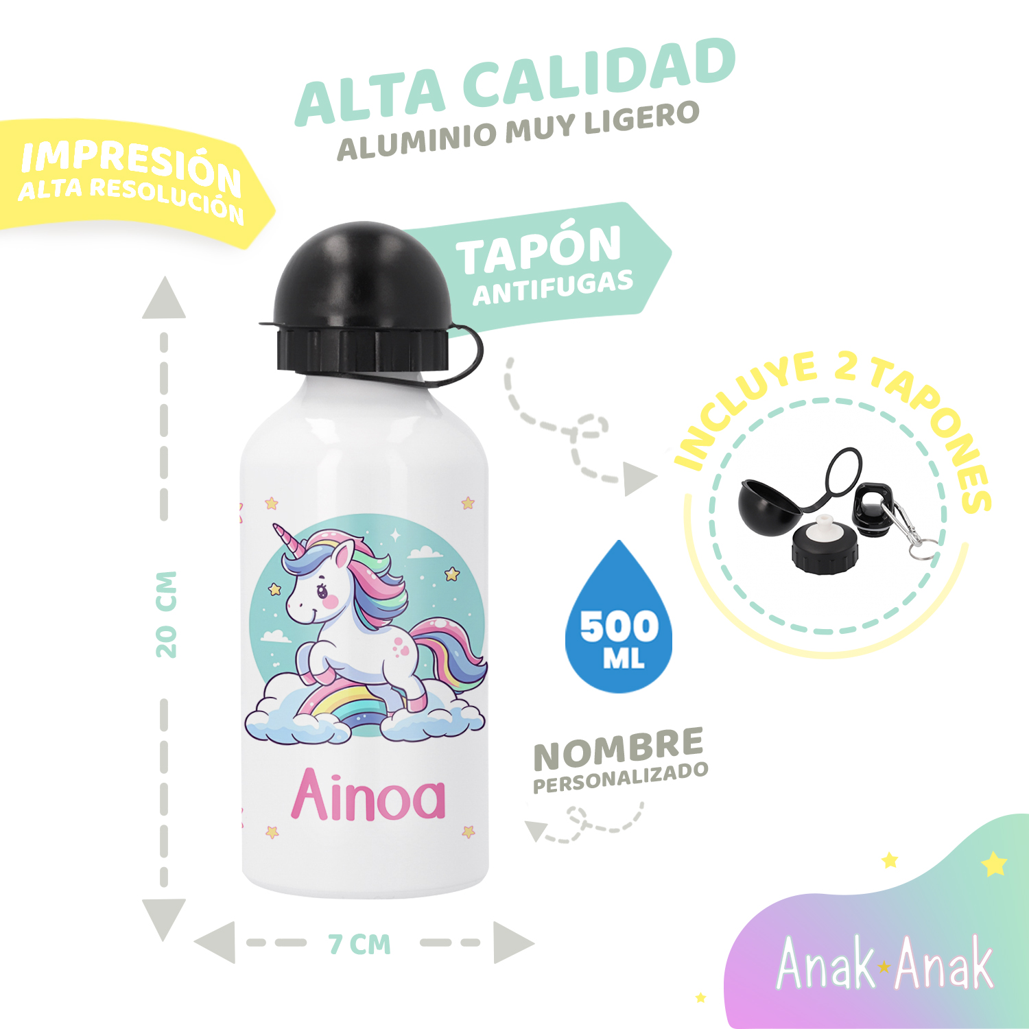infografia-cantimplora-infantil-personalizada-unicornio-nina-con-nombre