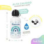 cantimplora-infantil-personalizada-arcoiris-azul-nino-con-nombre