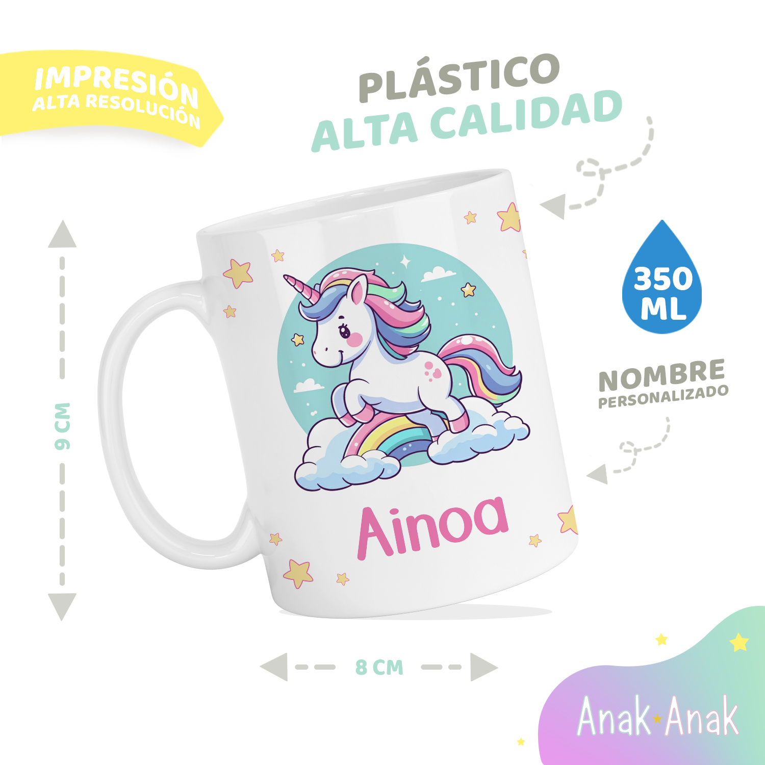 Infografia-taza-de-plastico-unicornio-personaliza-nombre-nina