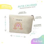 Neceser-personalizado-con-nombre-arcoiris-rosa-ninas-Anak-Anak
