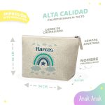 Neceser-personalizado-con-nombre-arcoiris-azul-ninos-escuela-Anak-Anak