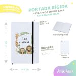 libreta-personalizada-con-nombre-animales-de-la-selva-nino-cole