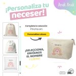 Neceser-personalizado-con-nombre-arcoiris-rosa-ninas-Anak-Anak