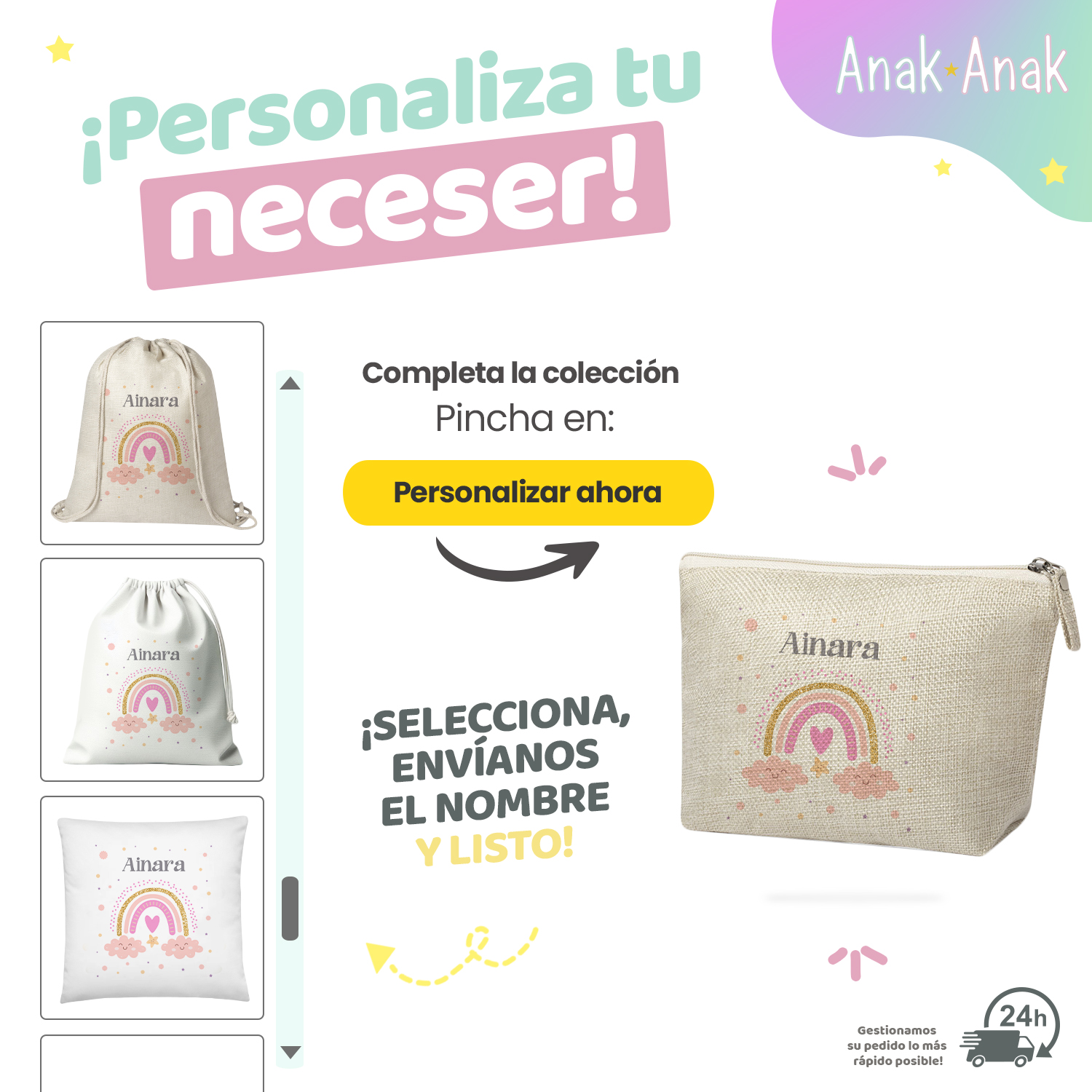 Personaliza-tu-Infografia-Neceser-personalizado-con-nombre-arcoiris-rosa-infantil-colegio-Anak-Anak