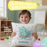 Cojin-infantil-personalizado-con-nombre-dinosaurio