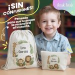 Neceser-personalizado-con-nombre-animales-de-la-selva-ninos-escuela-Anak-Anak