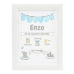 lamina-natalicia-elefante-nino-bebe-con-marco